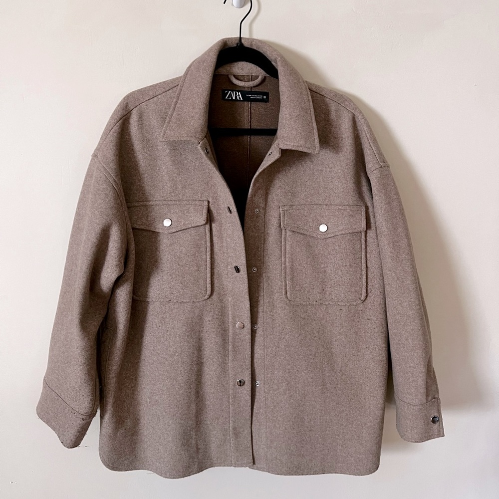 Zara button soft over shirt